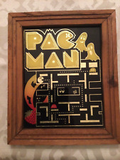 RARE Pac Man Foil Picture~1980's~Reverse Painted on Glass picture