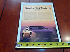 1988 PORSCHE 944 TURBO S ORIGINAL ARTICLE picture