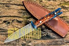 SHARDBLADE Custom Handmade Dmascus Steel Hunting Mini Dagger Fixed Blade Knife picture