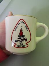 Vintage Coffee Mug Tea Cup 1970s Indian Nations Council Pow Wow 1972 picture