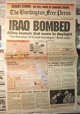 The Burlington Free Press Jan 17 1991 George Bush Iraq War Kuwait picture