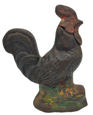 1890s Kyser and Rex Mechanical Cast Iron Rooster Coin Bank picture