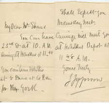 1881 Joseph Jefferson Autographed Hand Signed 2 Page Handwritten Letter ALS JSA picture