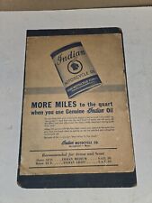 Vintage 40's/50's Indian Motorcycle Oil Advertisement Sign,Heavy Stock Cardboard picture