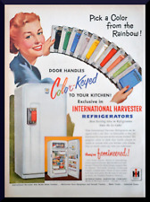 SEXIST Original 1951 Print Ad International Harvester Femineered Refrigerator picture