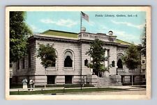 Goshen IN-Indiana, Public Library, Antique, Vintage Souvenir Postcard picture