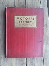Vintage 1939 Motor's Factory Shop Manual Red With Gold Label picture