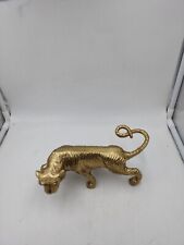 Vintage Brass Plated Tiger  8inch Long picture