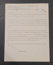 Rare 1946 ROBERT STROUD The BIRDMAN of ALCATRAZ Signed Hand Written Letter-PSA picture