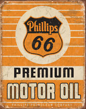 Phillips 66 Premium Oil Tin Sign 1996 picture