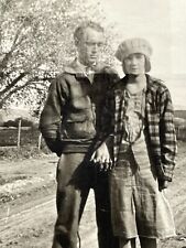 CA) Weird Creepy Guy With Woman Girlfriend Holding Hands Dirt Road 1910-20s picture