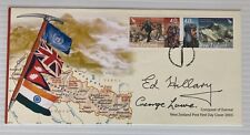 EDMUND HILLARY & GEORGE LOWE EVEREST 1953 ASCENT RARE SIGNED FIRST DAY COVER COA picture