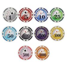 Bulk 500 Yin Yang Poker Chips 11.5 Gram 8 Stripe - Pick Your Denominations picture