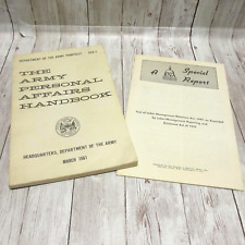 VTG  Personal Affairs Handbook 1961 Army BNA Special Report picture