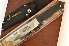 MARBLES NWTF JUMBO RUBBER FIXED BLADE HUNTING SKINNING KNIFE BLOOD GROOVE MR391  picture