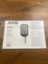 AKG D12E Microphone Instructions - T15 picture