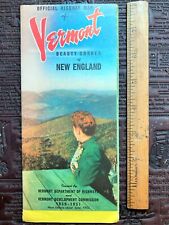 VINTAGE 1950-51 HIGHWAY FOLD-OUT MAP VERMONT CORNER BEAUTY OF NEW ENGLAND  picture