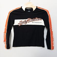 Harley Davidson Long Sleeve V Neck Pullover Embroidered Raised Logo Size XL picture