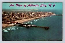 Atlantic City NJ-New Jersey, Aerial Of City Area Antique Vintage c1963 Postcard picture