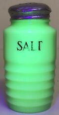 1930s Vintage Jadeite Green Beehive Glass Salt Shaker picture