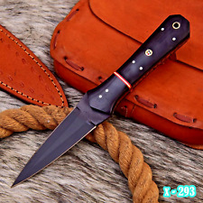 VINTAGE Handmade hunting Dagger Double Edge dirk Boot Knife WITH SHEATH picture