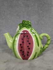 Vintage Enesco Watermelon Tea Pot 6.5 Inches picture