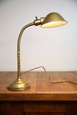 Vintage Faries Industrial Brass Adjustable Bankers Desk Lamp Light Antique picture