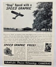 1937 Graflex Camera Airplane Vintage Print Ad Poster Man Cave Art Deco 30's picture
