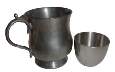 English Sheffield And Virginia Camelot Pewter Lot (2) Jefferson Cup & Pitcher picture