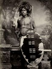 1880s ZULU WARRIOR PHOTO  (197-Q) picture