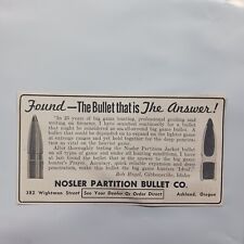 1956 VINTAGE NOSLER PARTITION BULLET CO. PRINT AD picture