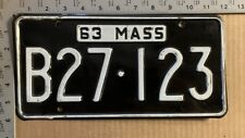 1963 Massachusetts commercial license plate B27-123 ORIGINAL paint 13426 picture