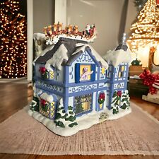 PartyLite The Night Before Christmas Music Box Tea Light House Santa P8651 picture