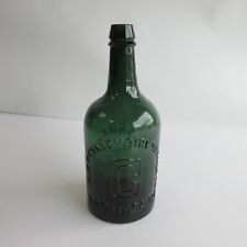 Congress Empire Spring Co Saratoga NY Embossed Green Glass Water Bottle picture