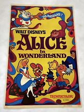 Alice In Wonderland Poster Disney Technicolor 1974 *Read Description* 11 X 17 picture