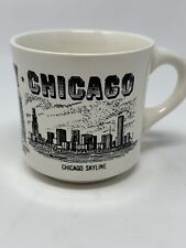 VTG 80s Chicago The Windy City Coffee Tea Hot Cocoa Mug See Pics picture