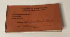 VINTAGE 1945 WELCOME TO ATLANTIC CITY HONEYMOON COUPON BOOK FOR NEWLYWEDS picture