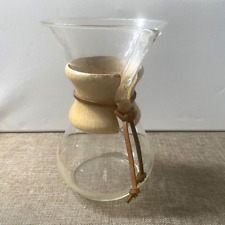 Vintage MCM Chemex Pyrex Glass Pour over Coffee Maker 6 Cup picture