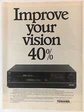 Toshiba SV-970 Super VHS VCR 1988 Vintage Print Ad 8x11 Inches Wall Decor picture