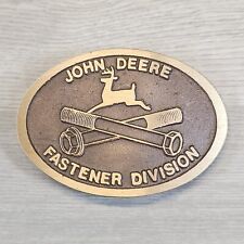 Vintage John Deere Fastener Division Belt Buckle Machine Works 1967-2000 Moline picture