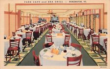 Burlington VT Park Cafe Sea Grill Main Street Restaurant Vtg Postcard D21 picture
