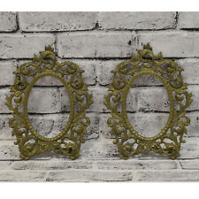 Set of 2 old metal frames openwork dimensions: 5.9 x 4.3 in inside picture