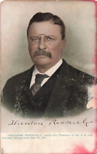 1909 US President Theodore Teddy Roosevelt Tuck's French Postcard picture