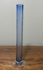 Georgeous Designs Bud Vase Blue Glass 12”x1.25” picture