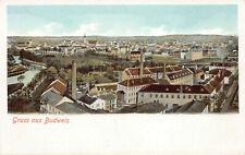 Greetings from Budweis, South Bohemia, 1906 Postcard, Unused picture