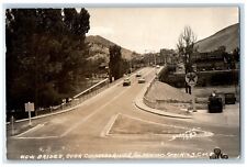 1954 Bridge Texaco Gas Station Glenwood Springs Colorado CO RPPC Photo Postcard picture