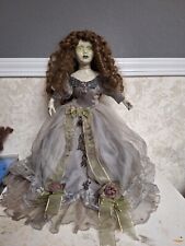 OOAK, Creepy Victorian Doll, Handmade, 14 In Tall, Halloween Prop picture