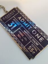 Cadence Theatre Admit One Novelty Metallic Ticket Keychain picture