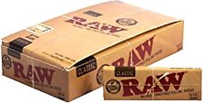 Raw 1.25 (1 1/4) Classic Hemp Rolling Paper Full Box 24 pk box 100% Authentic picture