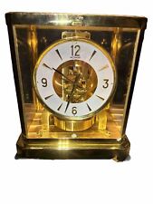 VINTAGE ATMOS SWISS JAEGER LECOULTRE 15 JEWELS BRASS GLASS CLOCK #253775 picture